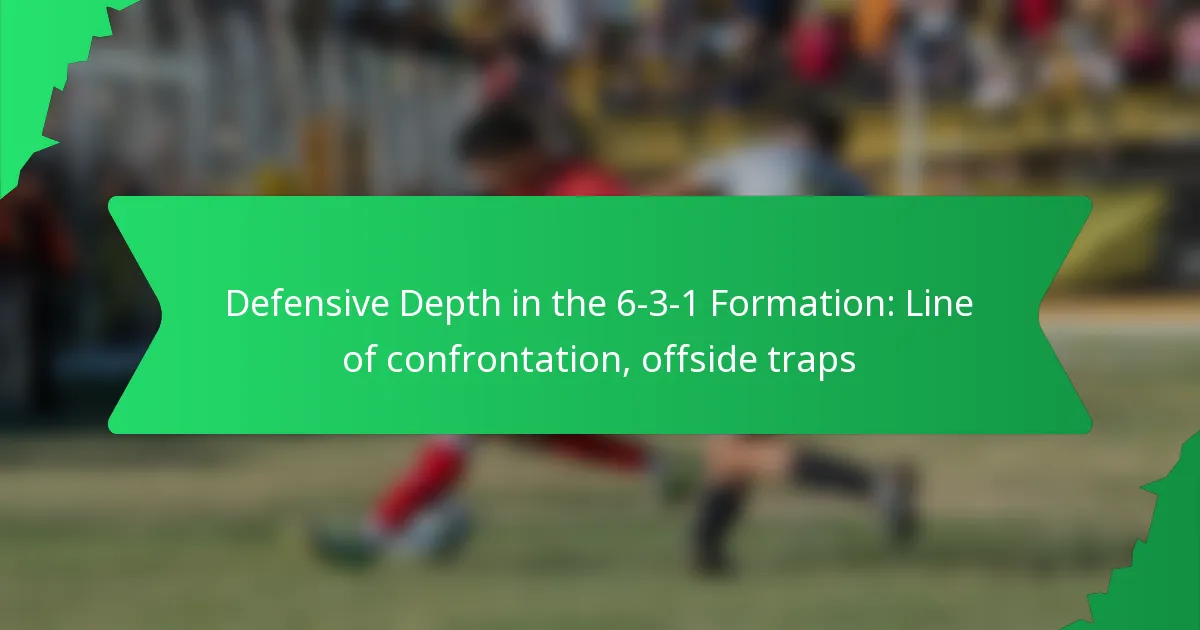 Defensive Depth in the 6-3-1 Formation: Line of confrontation, offside traps